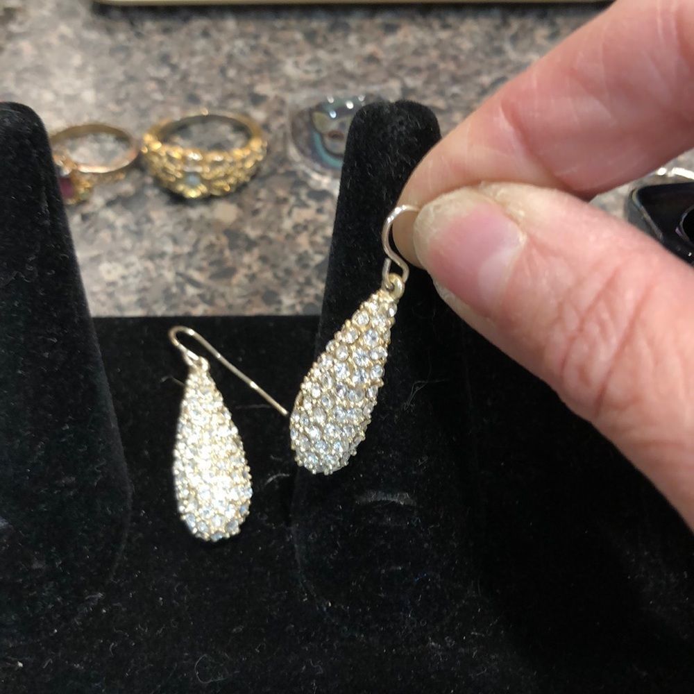 Pave fashion earrings